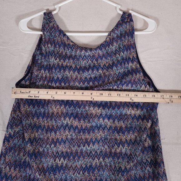 Maeve Westwater Purple Chevron Knit Dress Womens Medium Slip Sleeveless Zig-Zag - Picture 4 of 14